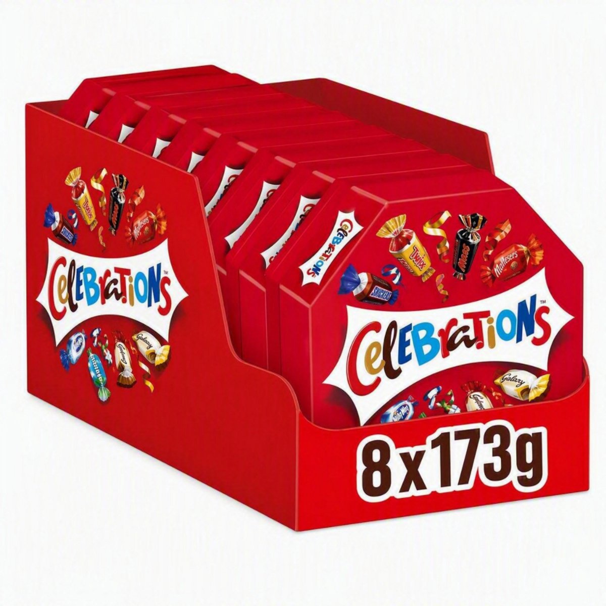Celebrations Chocolade snoep mix - cadeau - uitdeelverpakking - 8x173g