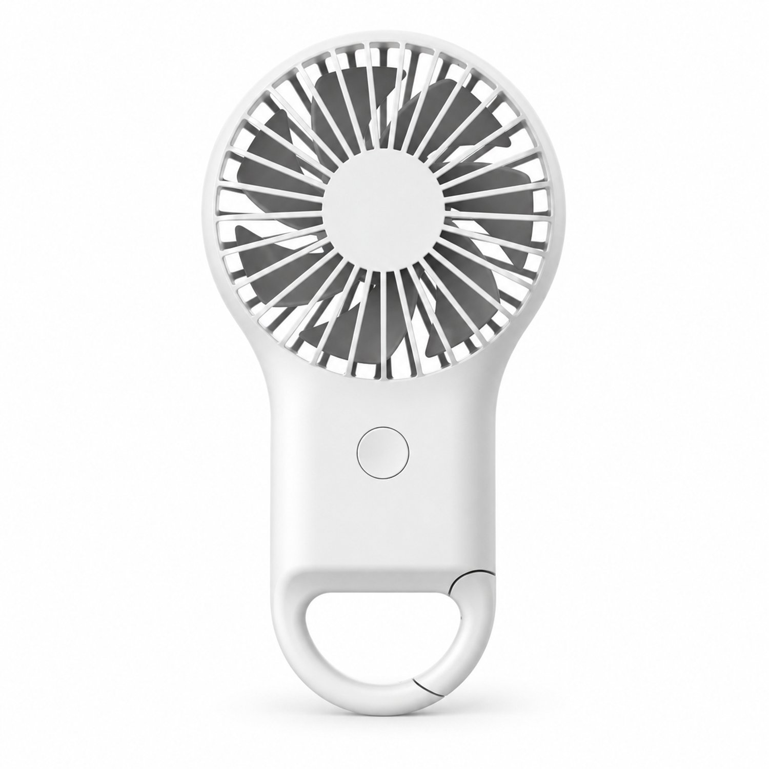 Mini Handventilator Oplaadbaar met Draagclip - 3 Standen - 800 mAh - Wit