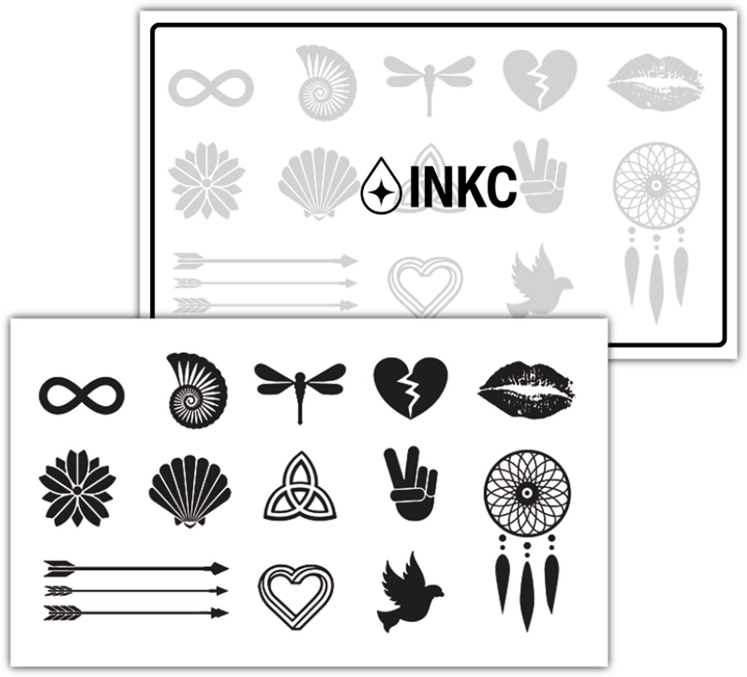 INKC - Tijdelijke Tattoo - Set - Nep Tattoo - Plak Tattoos - Blijft tot 2 weken - 7 x 12cm