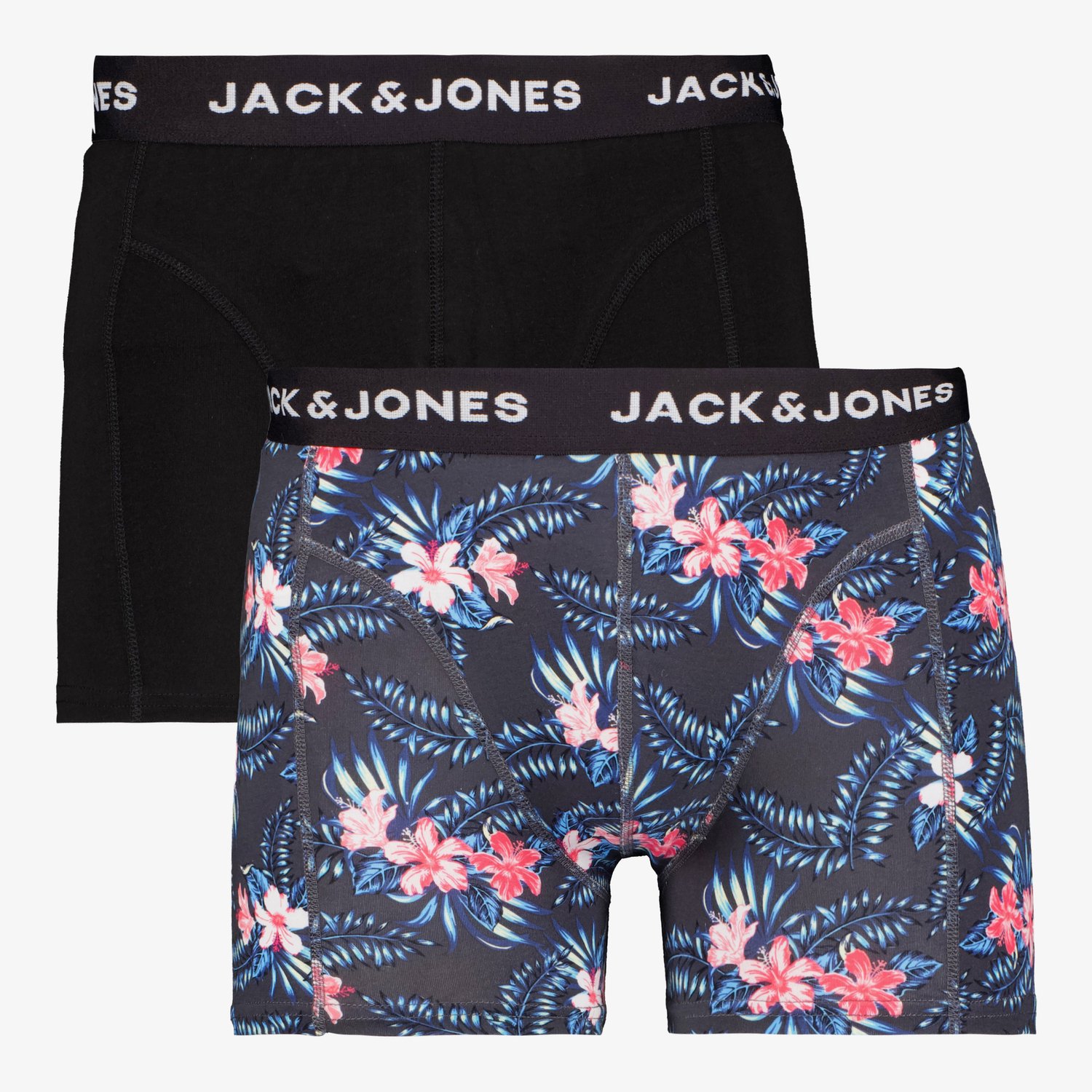 Jack en Jones 2-pack heren boxershorts roze bloemenprint - Maat XXL