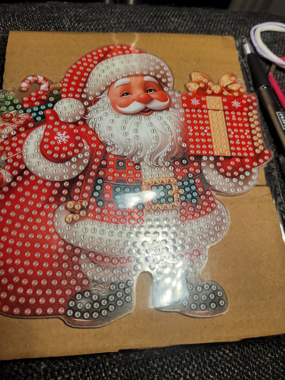 Diamond painting Kerst versiering- raamhanger- kerstman- Kerstmis