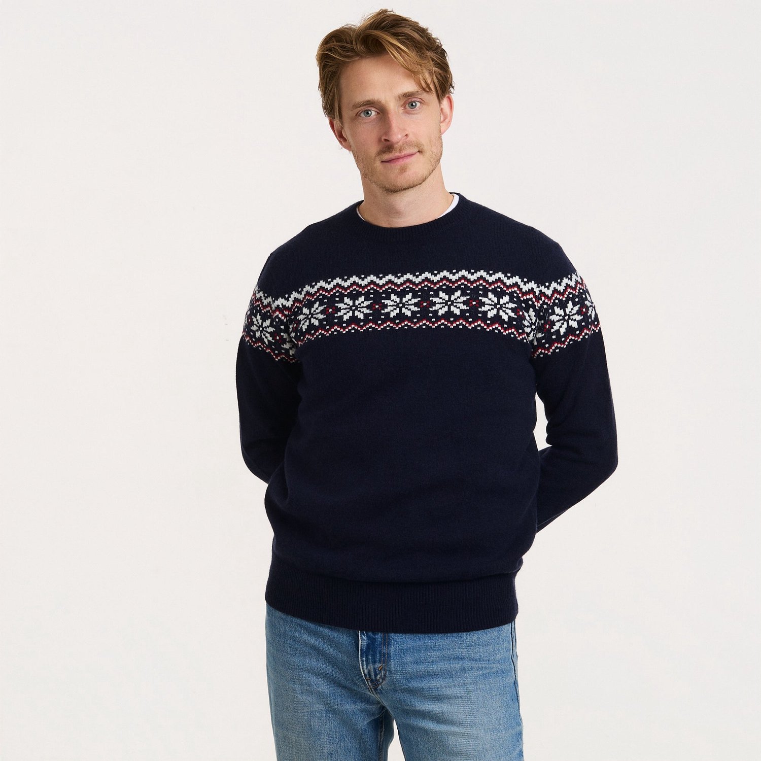 Gareth & Lucas - Knitted Sweater Nordic - S - Zachte en Warme Gebreide Trui - Heren - Wintersport