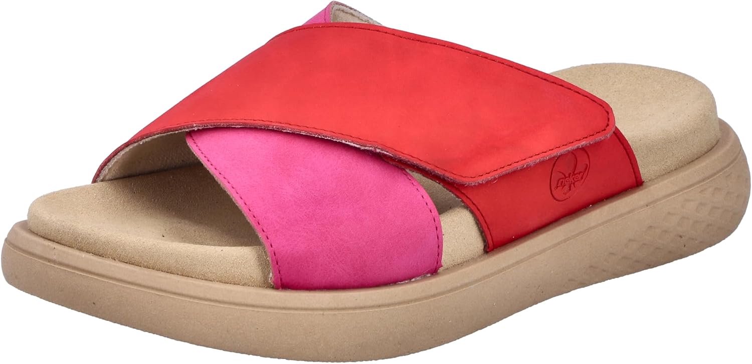 Rieker Dames V1579 Muilen Comfortabel en Stijlvol Rood