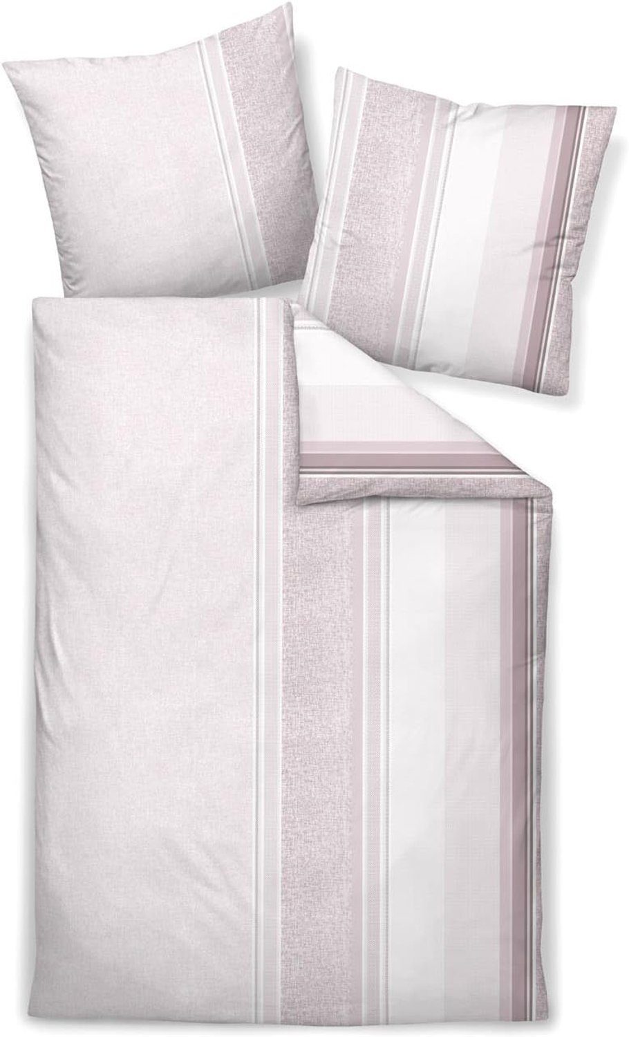 Janine Mako Satin Beddengoed 135x200cm Kussensloop 80x80cm Messina Mauve