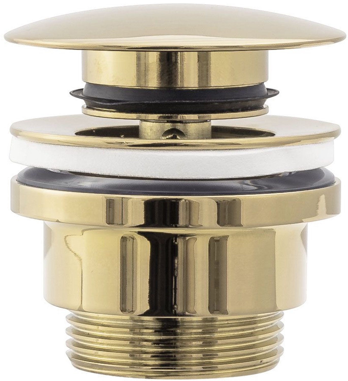 Rea - Gootsteenplug Universeel Klik-klak L. Goud - 6,4 x 6,4 x 13 cm