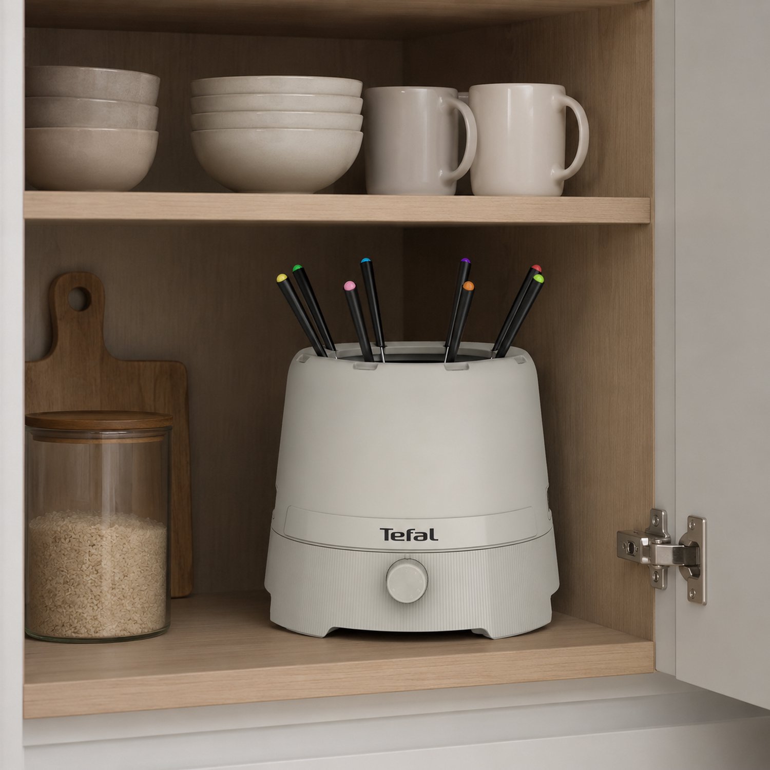 Tefal ThermoRespect EF271AF0 - Fonduepan - 8 personen - 1,5 L - Cool-touch - Instelbare thermostaat - Wit