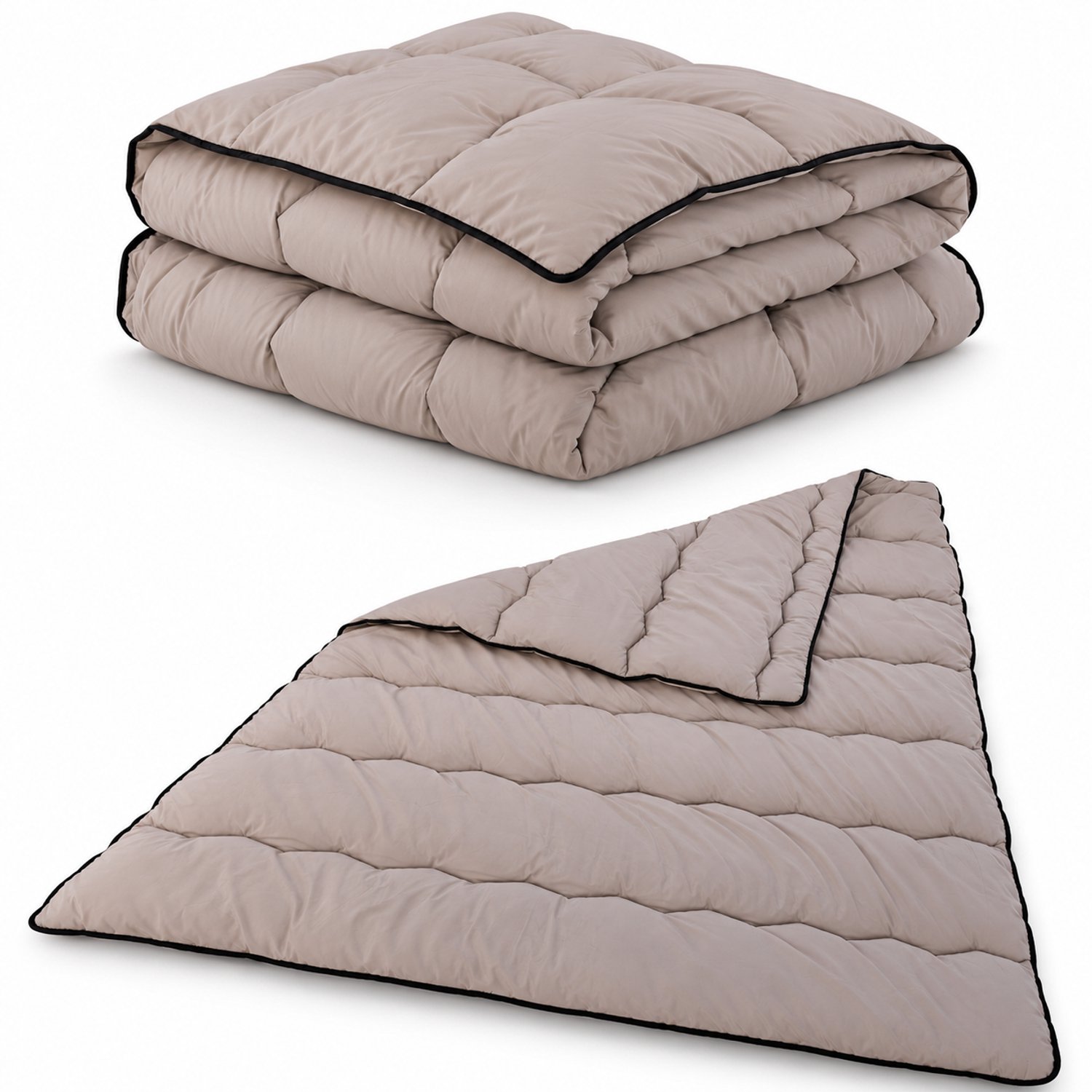 Stamotex Wasbaar Dekbed zonder overtrek -Taupe 140 x 200 cm – All Year – Anti-allergisch – Wasbaar op 60°C - Hoesloos dekbed - 1 persoons dekbed