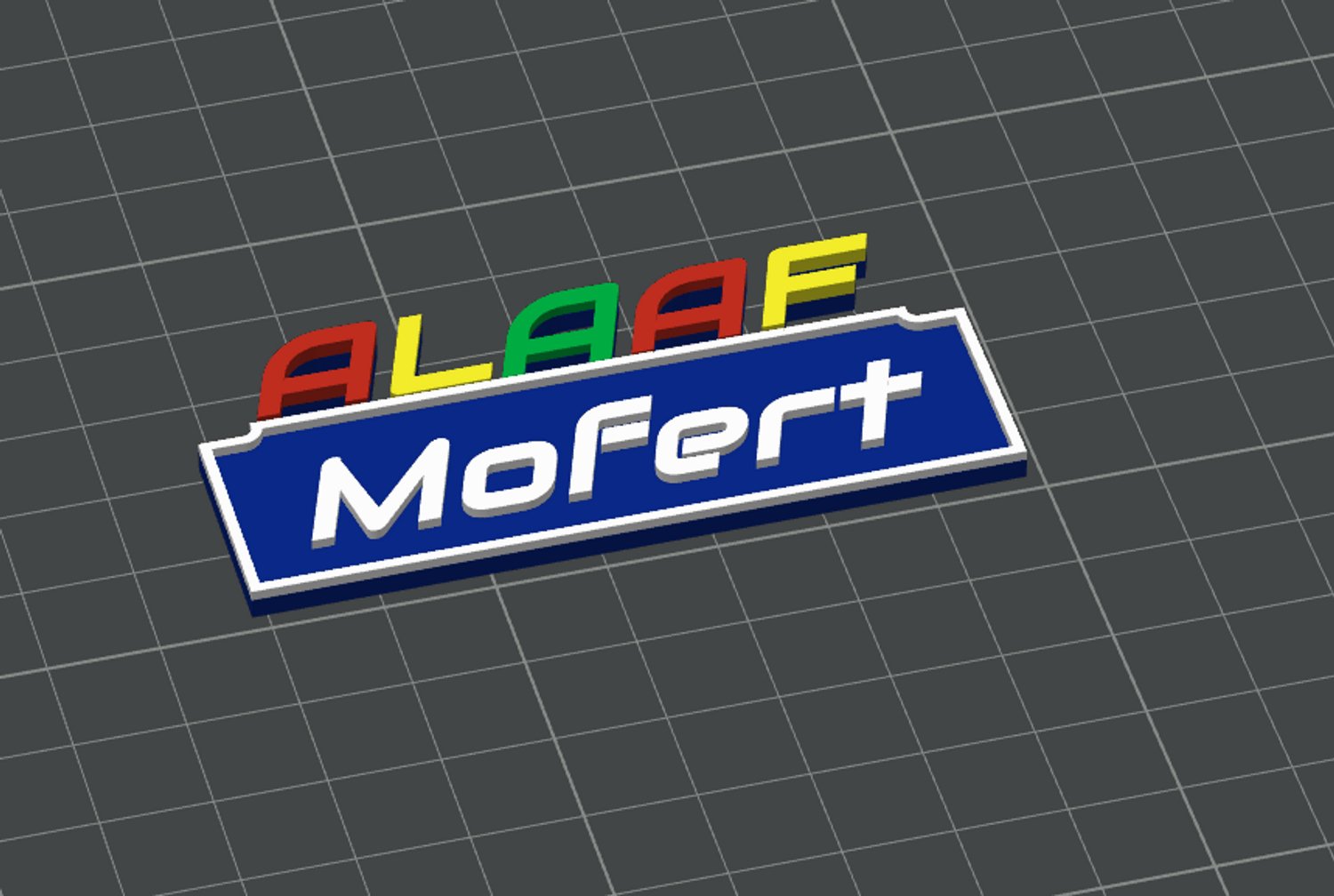 Naamspeldje ALAAF MOFERT - 70X30X3MM