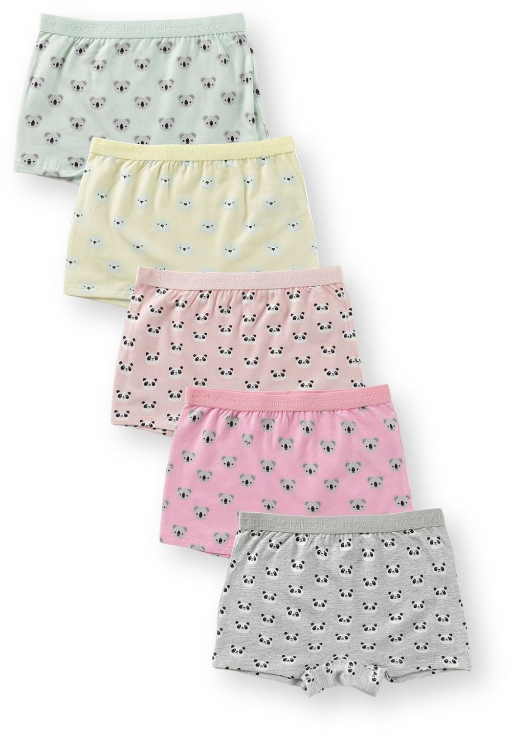 Minoti boxershorts meisjes met dierenprint - meerkleurig - 5-pack