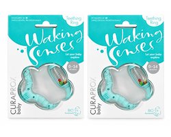 2 x Curaprox Bijtring - Turquoise - Voordeelverpakking