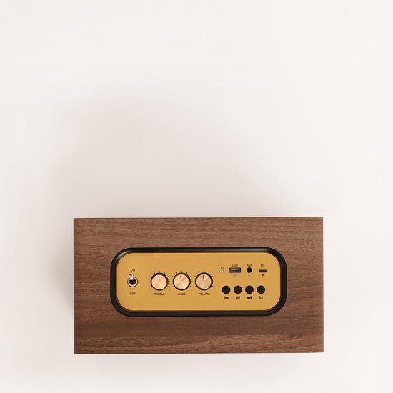 CREATE - Draagbare 55W luidspreker met Bluetooth, USB en AUX - SPEAKER RETRO WOOD — afbeelding 2