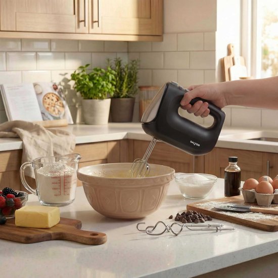 Salter 400W Handmixer - 5 Snelheden, Vaatwasbestendig van Salter — afbeelding 2
