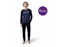 Jongen Pyjama - Pyjamaset - Katoen - Zwart/Blauw - Worldwide _11-12 jaar