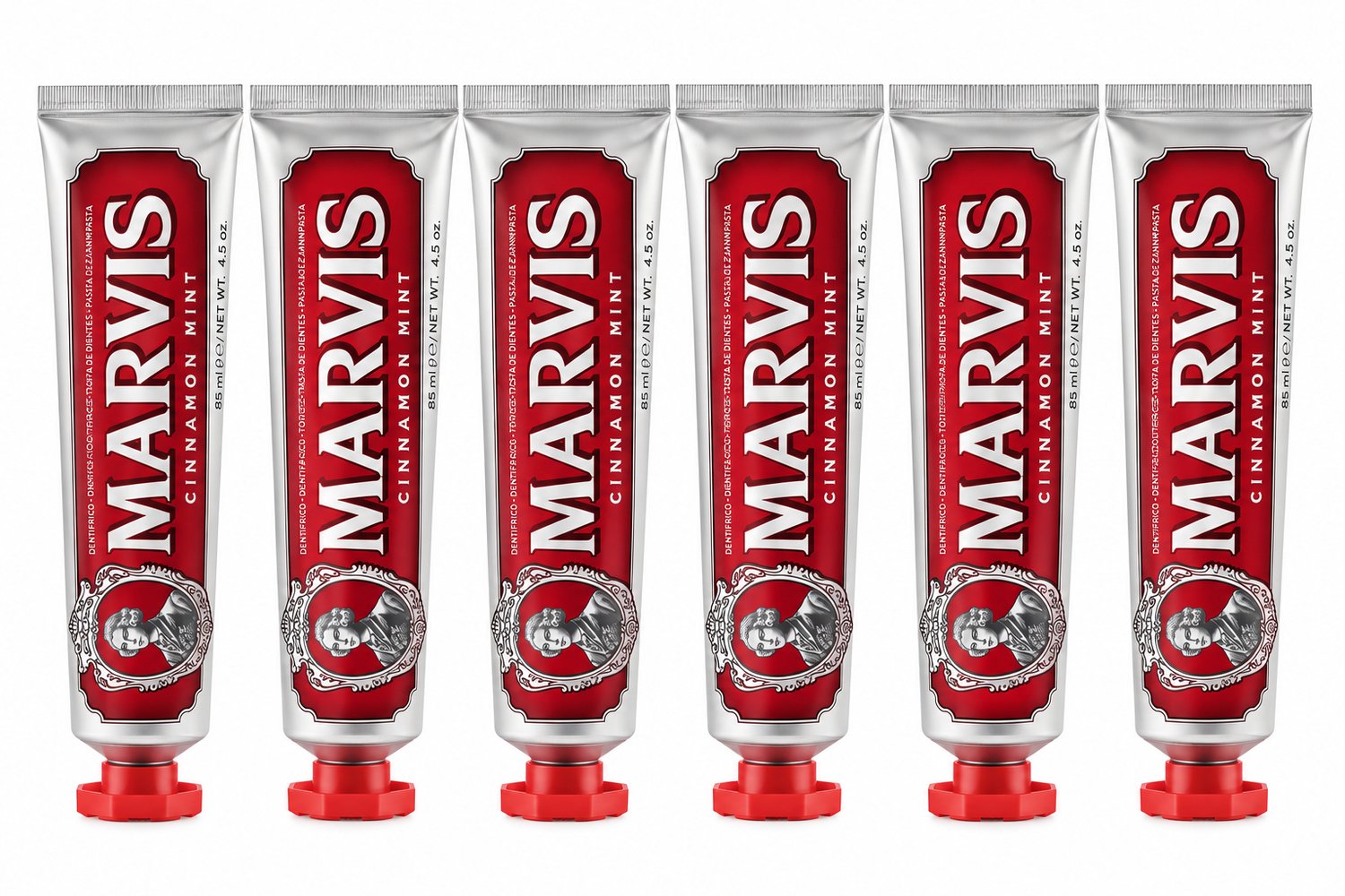 Marvis Tandpasta Cinnamon Mint | 6 x 85 ml
