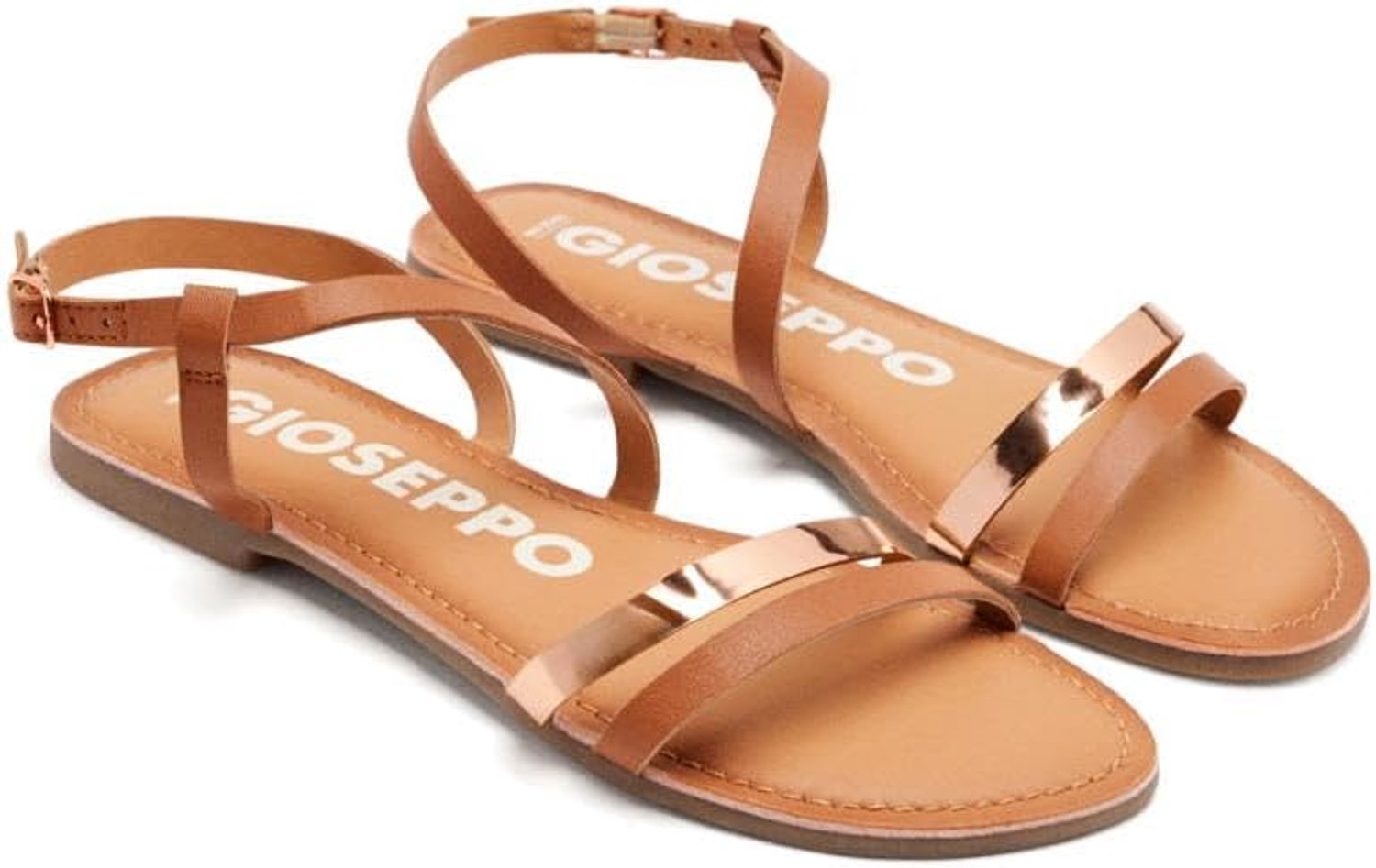 GIOSEPPO Bargeme Sandalen Dames Leer & Metallic Zwart