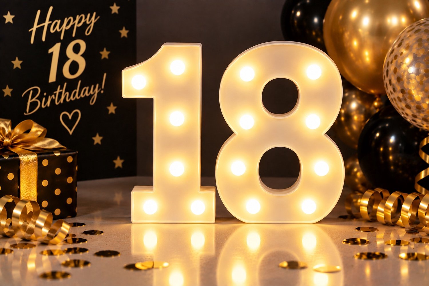 Lichtgevende Cijfers 18 – 22 cm Hoog – LED Verlichting – Op Batterijen – Verjaardag & Jubileum