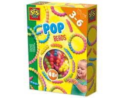 SES Creative Pop Beads Klikkralen zonder Draad - 48 Stuks - Vanaf 3 Jaar - Armbandjes Maken - Schoencadeautjes Sinterklaas