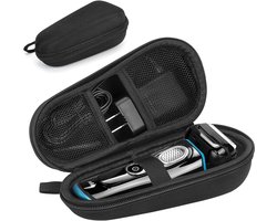 Reisetui Geschikt voor Braun Series 8 elektrisch scheerapparaat. Geschikt voor Braun Series 3, 5, 6, 7, 8, 9 en 5 Pro/7 Pro/8 Pro/9 Pro+; schokbestendig, waterdicht, opbergetui, zwart.