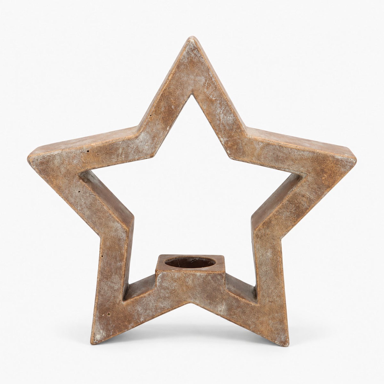 Ster Kandelaar Robuust Beton - Brons - H 24 cm