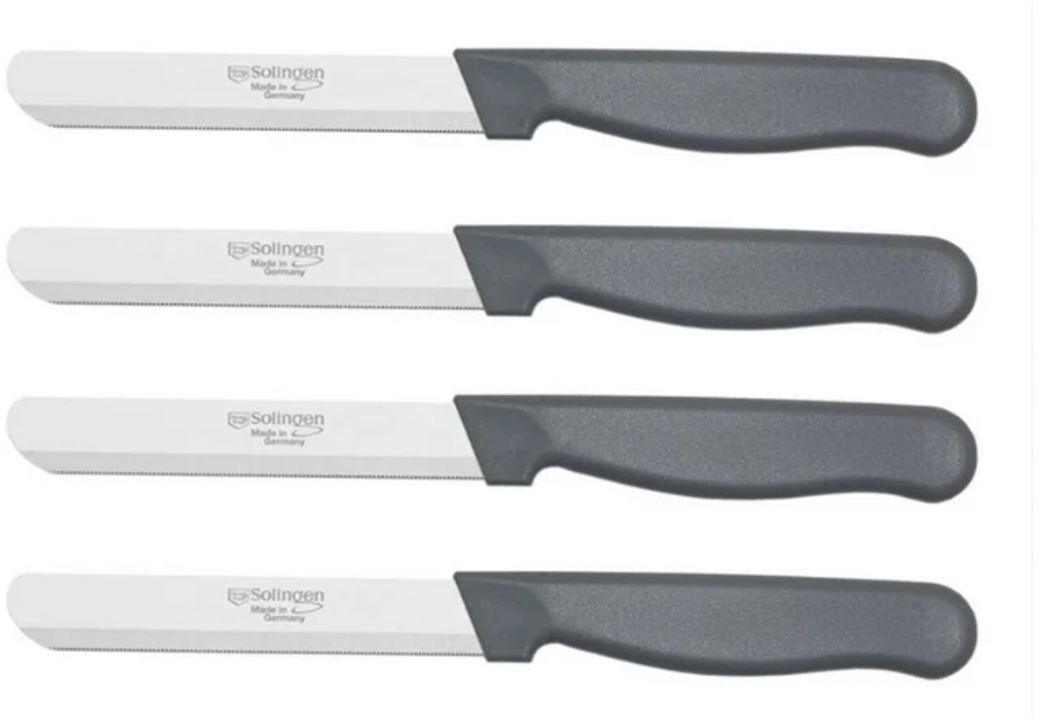 Solingen XL - Allround Grote Kartel Messen - Grijs - XL - Set van 4