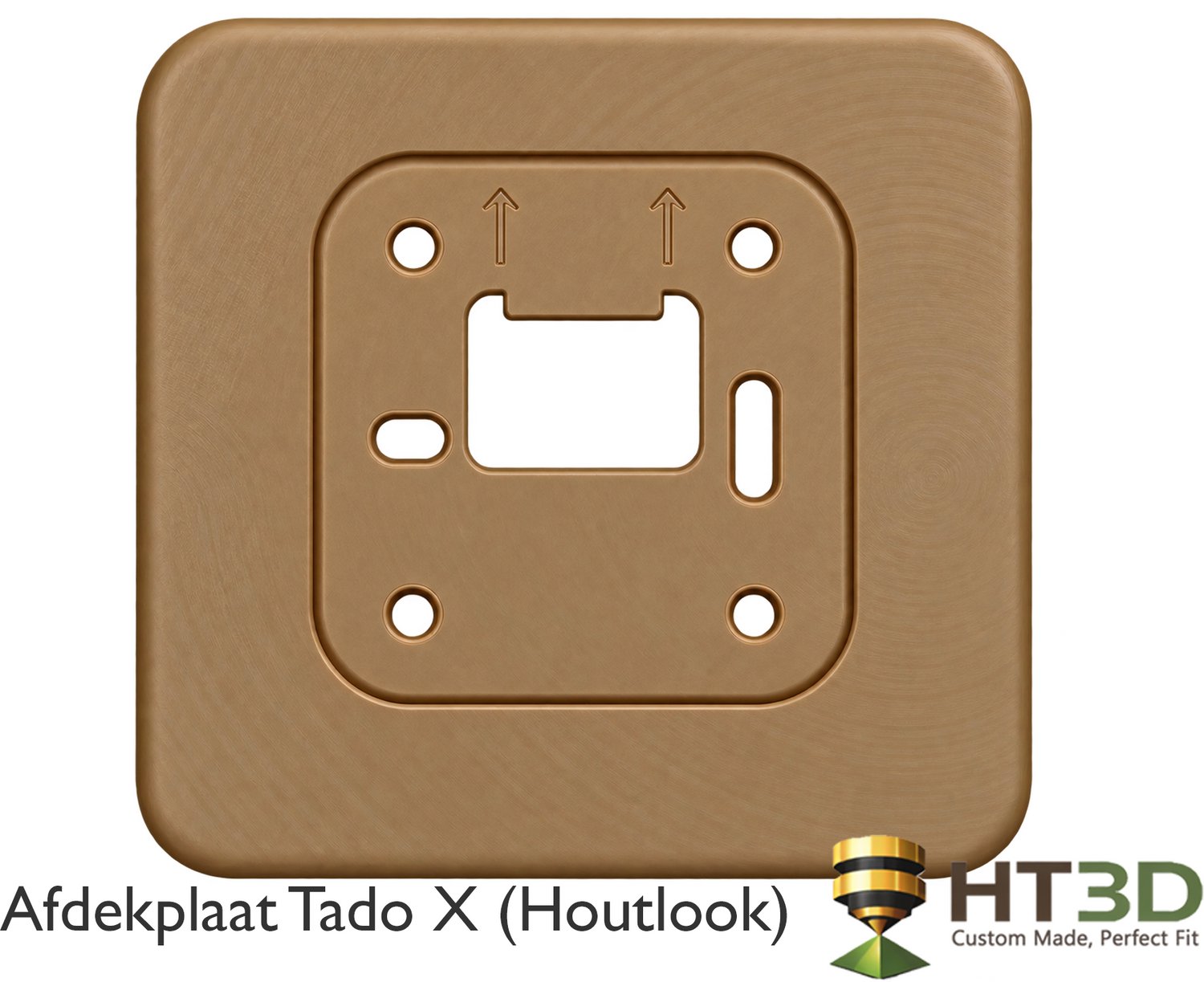 Afdekplaat Tado X (XL) - Houtlook - Tado X Thermostaat - Kamerthermostaat - Thermostaat - Muurplaat - Afdekraam - Grondplaat - Houder - HT3D