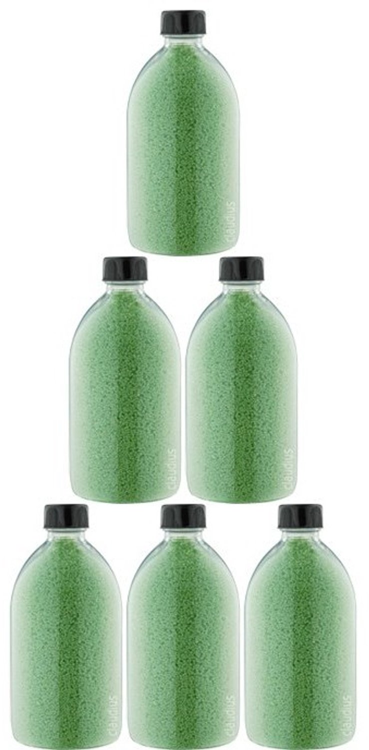 Claudius Badkaviaar Eucalyptus - 400 gram - Fles met zwarte dop - set van 6 stuks - bad parels voor in bad