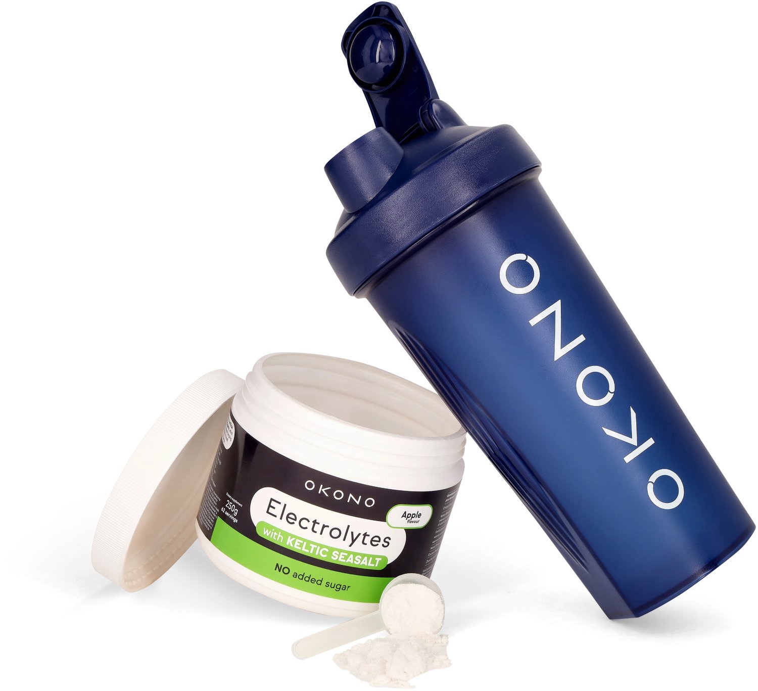 OKONO Electrolytes Apple 250 g - Elektrolyten Poeder Zonder Toegevoegde Suikers - Voor een Ketogeen Dieet - Vegan - Appel