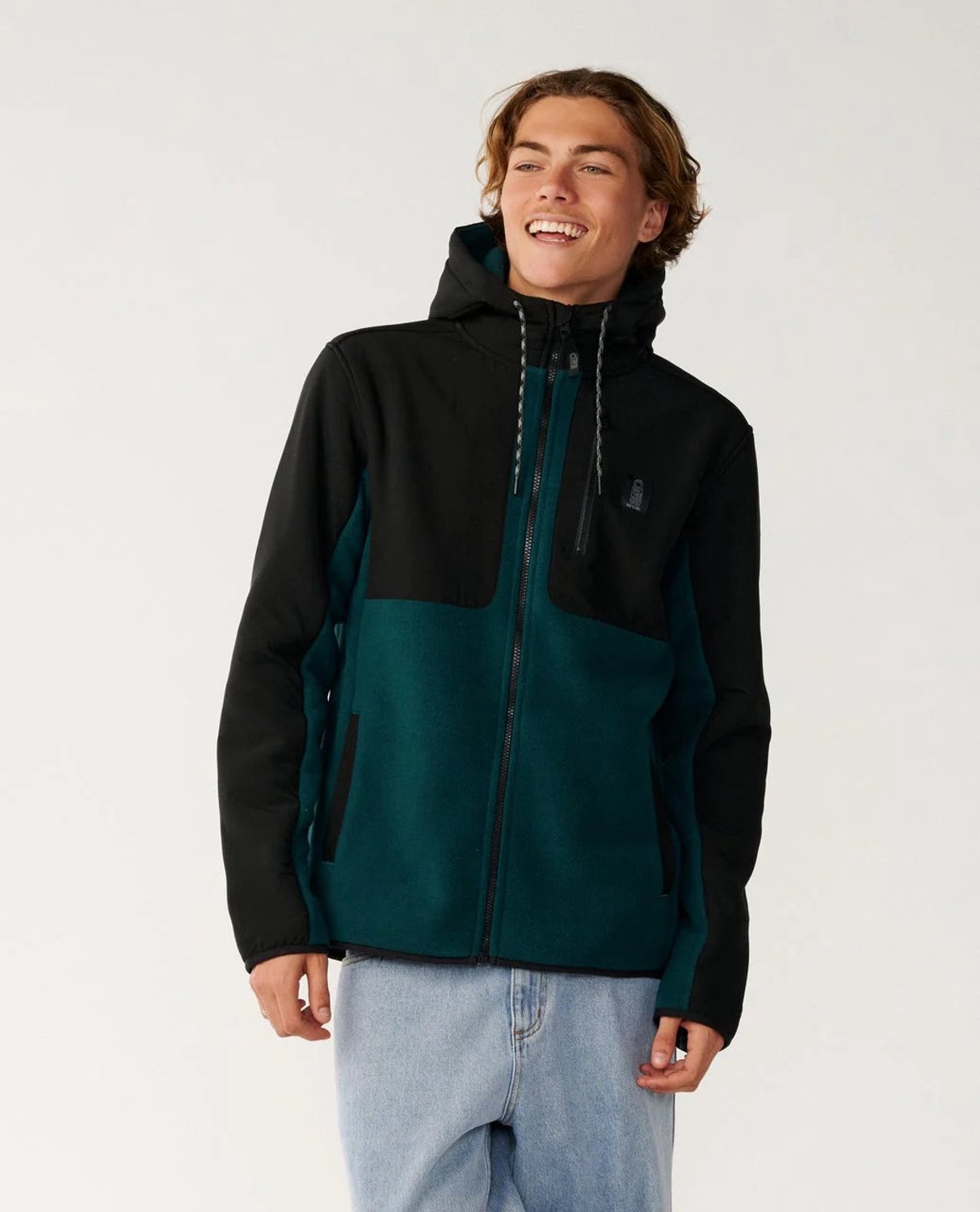 Rip Curl S-Series Panelled Zip Thru Ho Groen