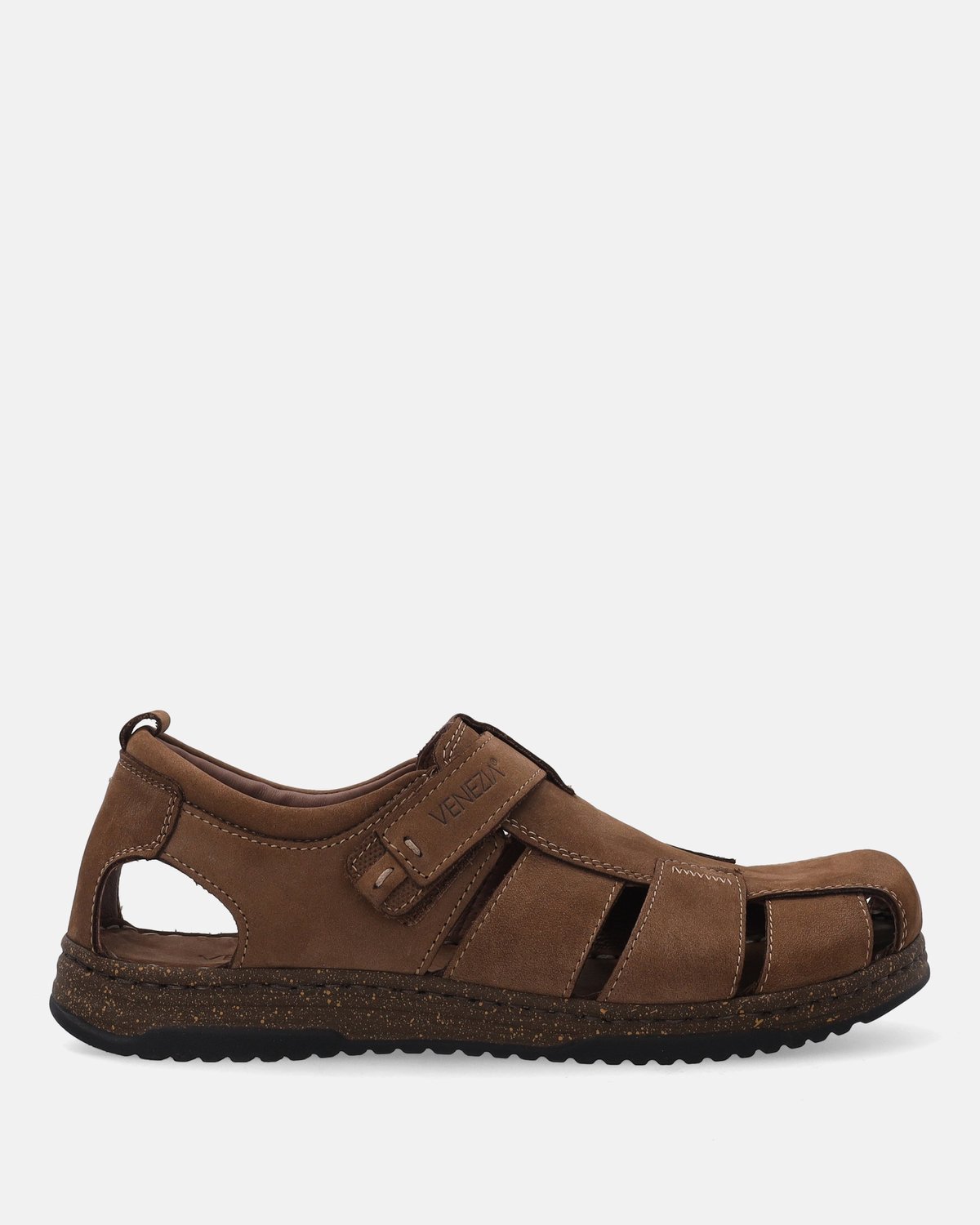 VENEZIA Heren Nubuck Sandalen Bruin Maat 41