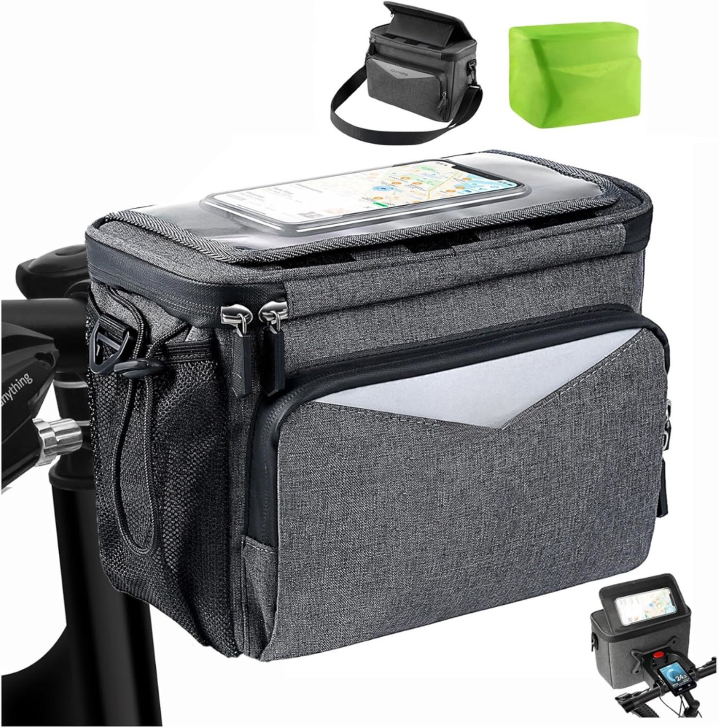 KLS® Fietstas - Fietstassen - Fietstas Rugzak - Grijs - 24cm x 14cm x 19cm