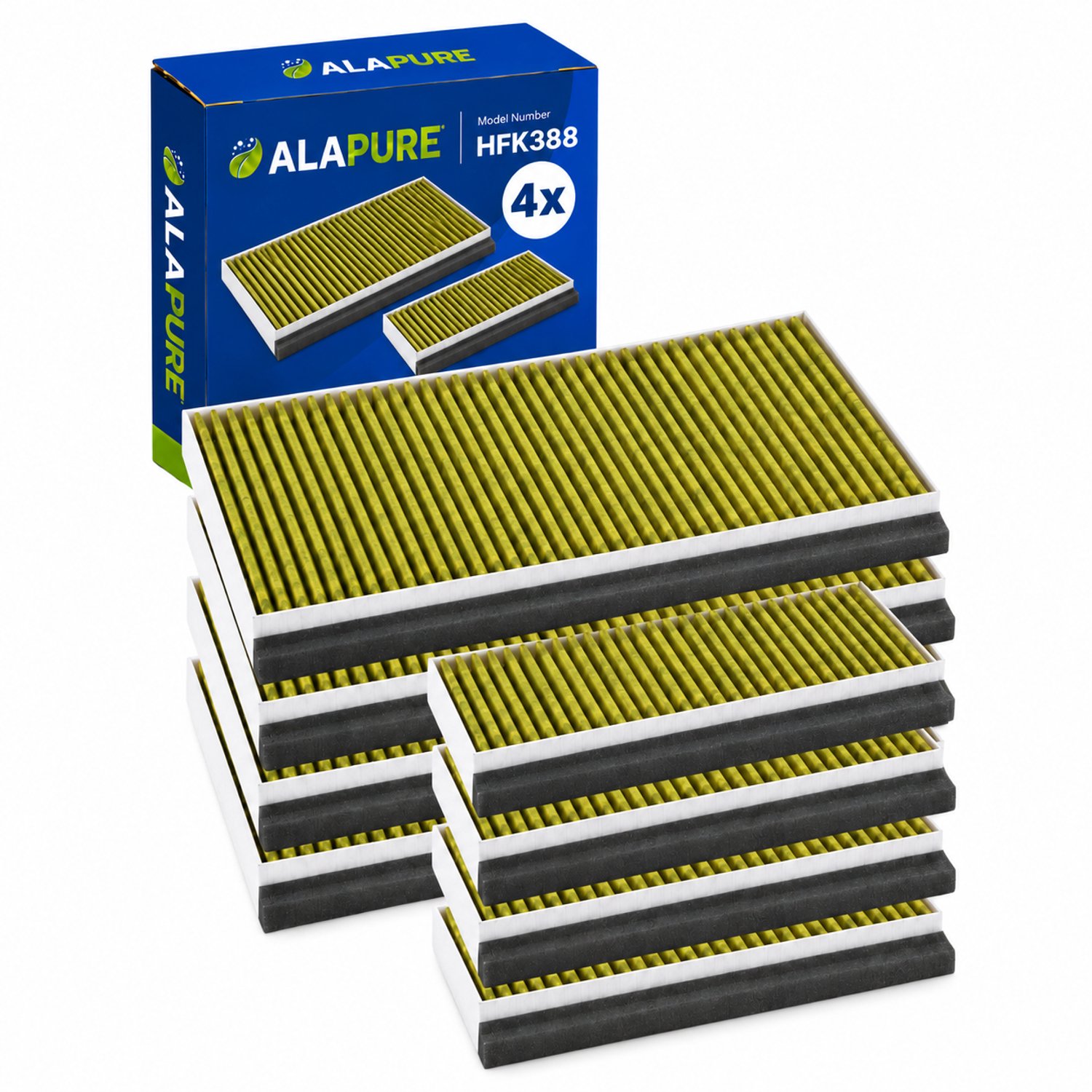 4x CleanAir Plus Koolstoffilter voor Bosch 11042136 / 17005406 (set)