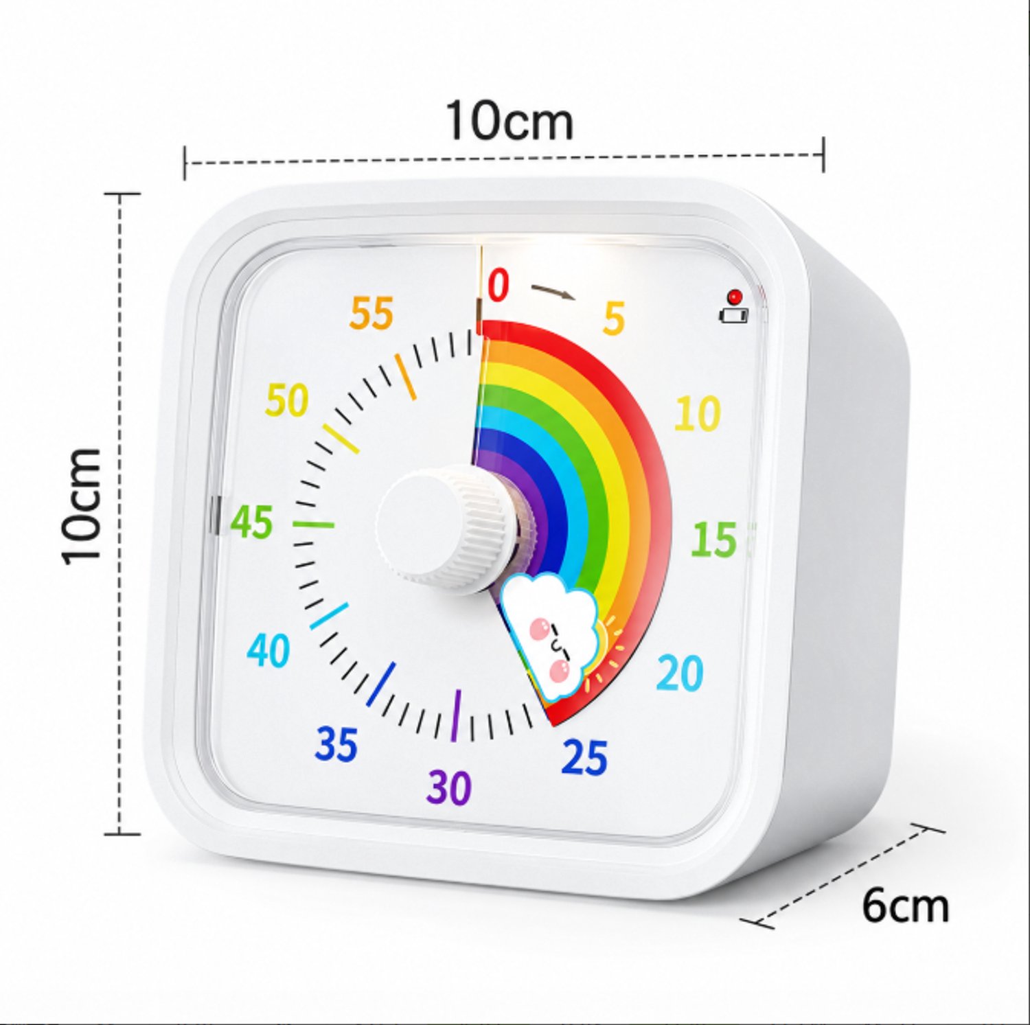 Visuele Timer voor Kinderen – Stille en Valbestendige Keukenwekker met Draaiknop – Afteltimer voor Huiswerk, Studeren, Koken en Tijdmanagement