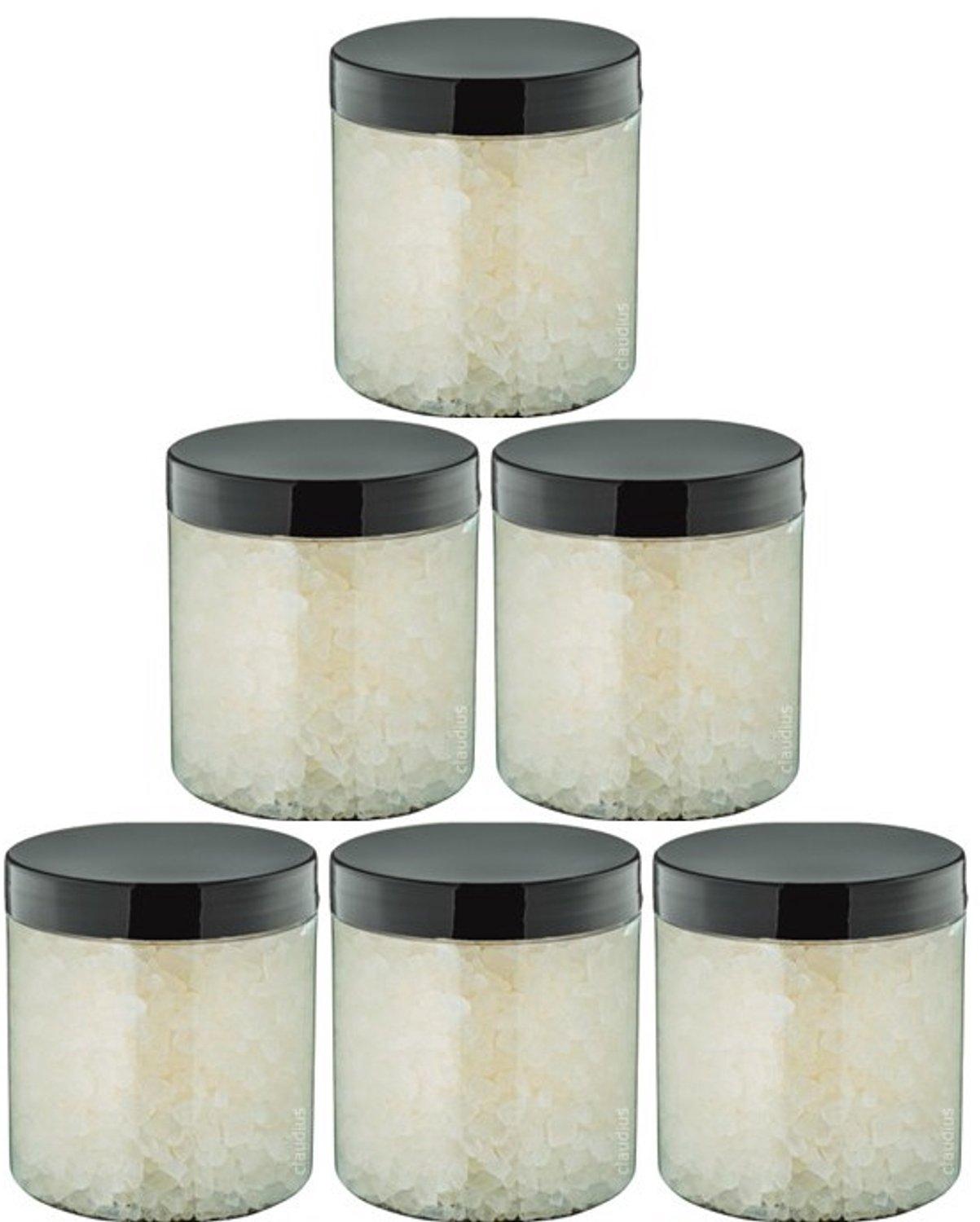 Claudius Badzout Relaxing Moment - 300 gram - Pot met zwarte deksel - set van 6 stuks - pure ontspanning