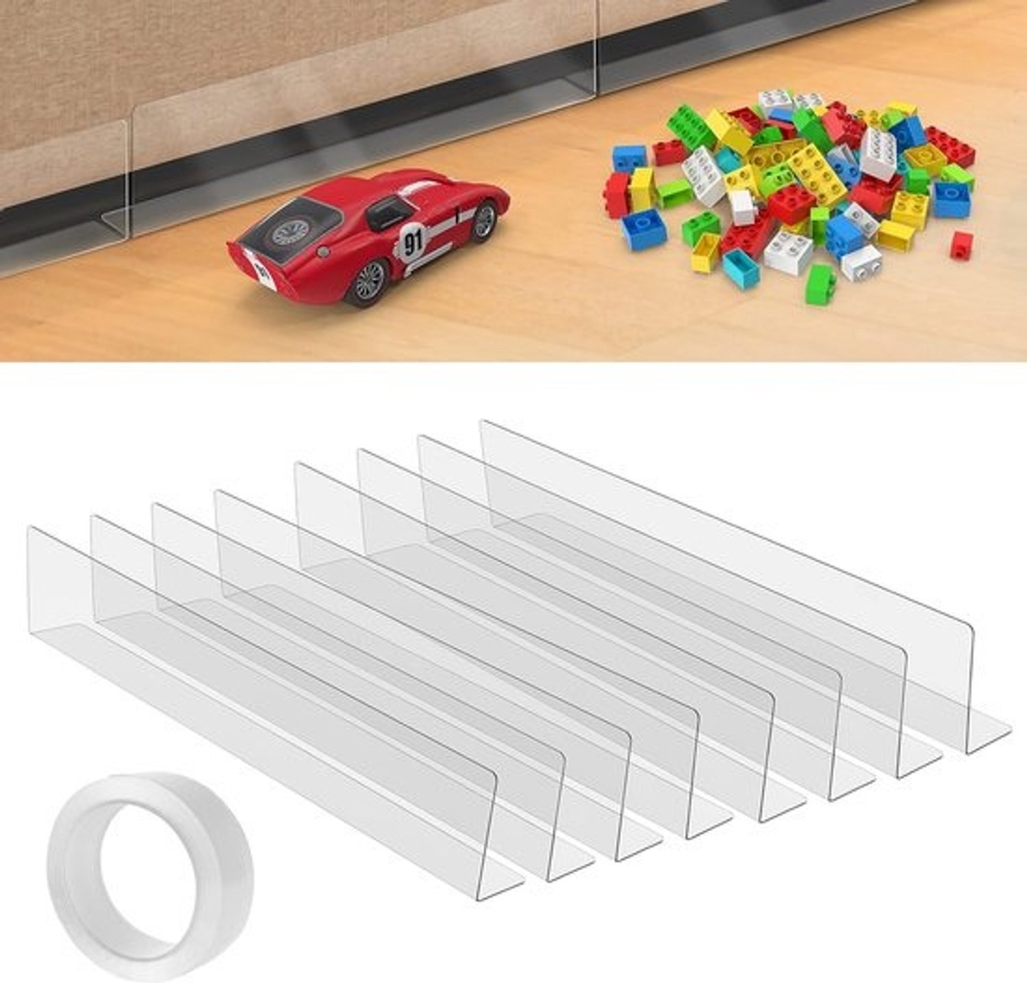 Doorzichtige speelgoedblokkers - Vloerbeschermers voor meubels - 8 stuks