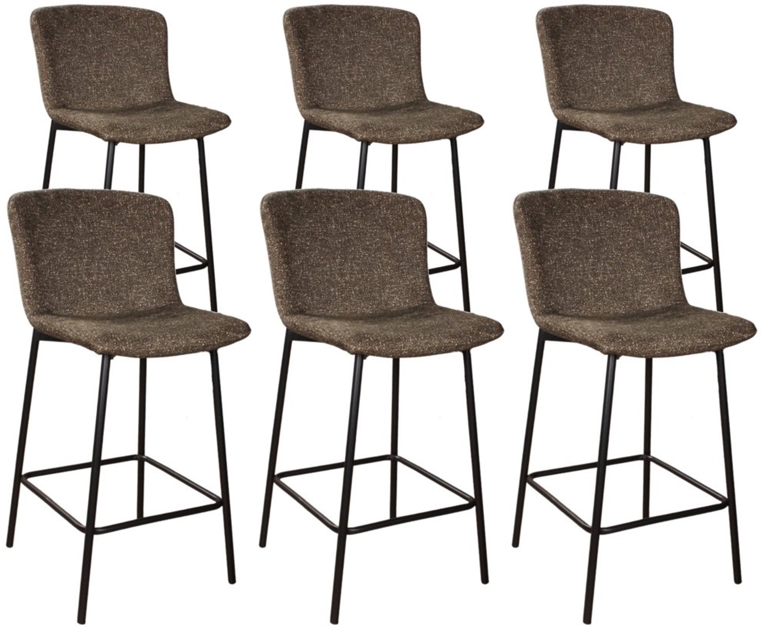 DS4U - - Vera barkruk 65 cm - Set van 6 - Groen - Stof