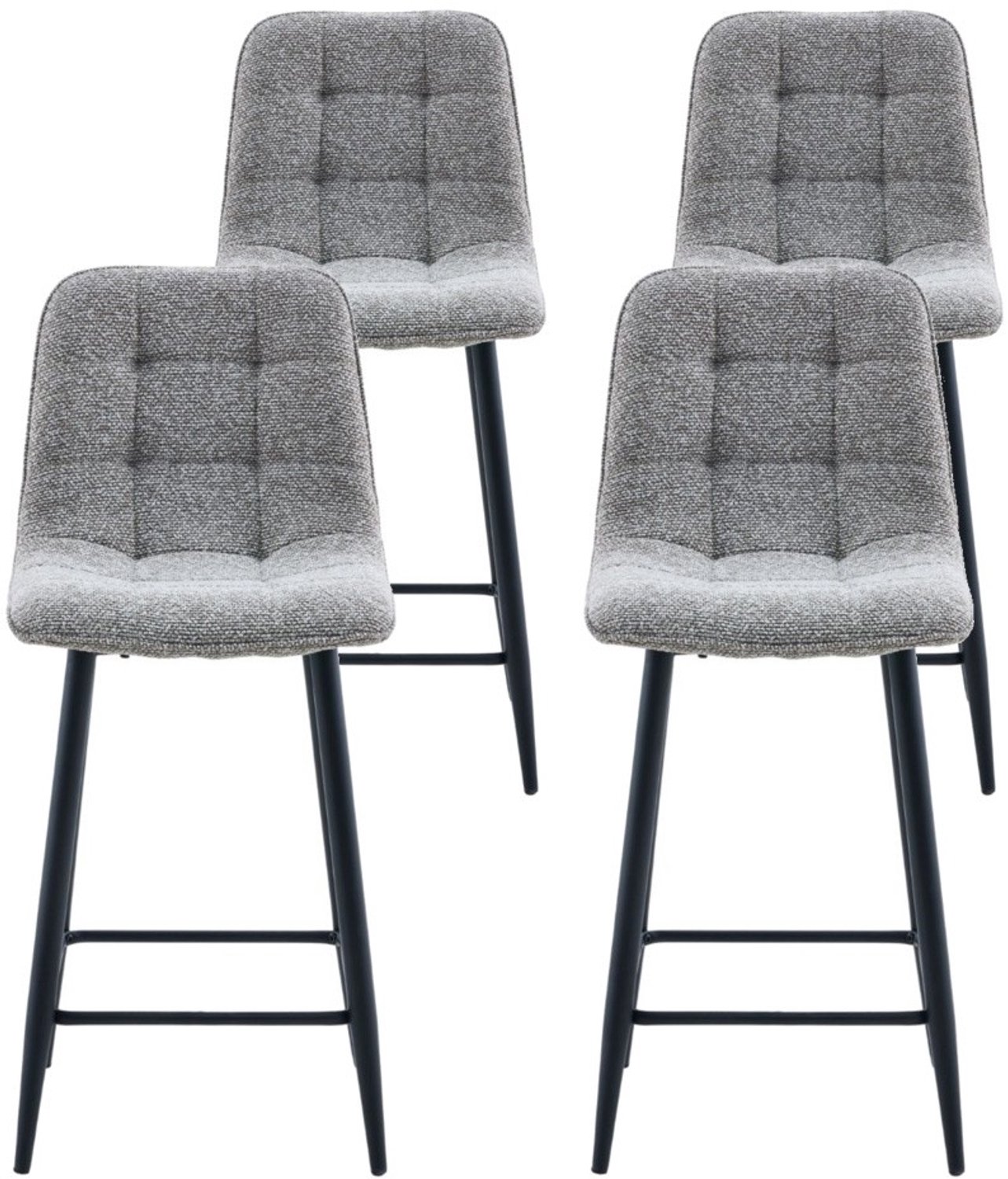 DS4U - - Hugo barkruk 65 cm - Set van 4 - Taupe - Stof