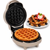 2-in-1 Wafelmaker - Wafelijzer met Verwisselbare Platen - Wafel & Pannenkoeken Maker met Koudgrepen - Mini Wafelmaker met Anti Aanbaklaag - Pancake Maker - Uitneembare Platen - Waffle Maker - Wafelmachine - Waffle Iron - Beige - Löwenthal