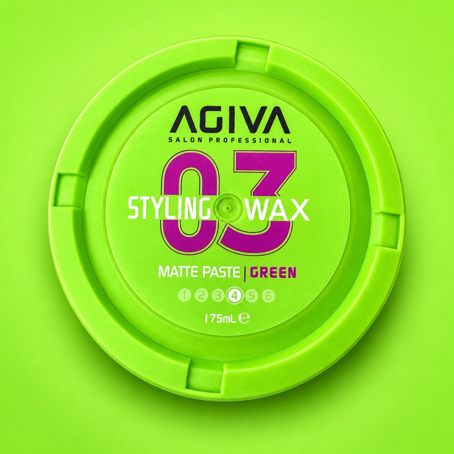 Agiva Salon Professional - Styling Wax - Matte Paste Green 03 - Hold 4 - 175 ml