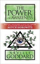 Boekomslag: The Power of Awareness door Neville Goddard, met een oog in een driehoek omringd door wijnranken.