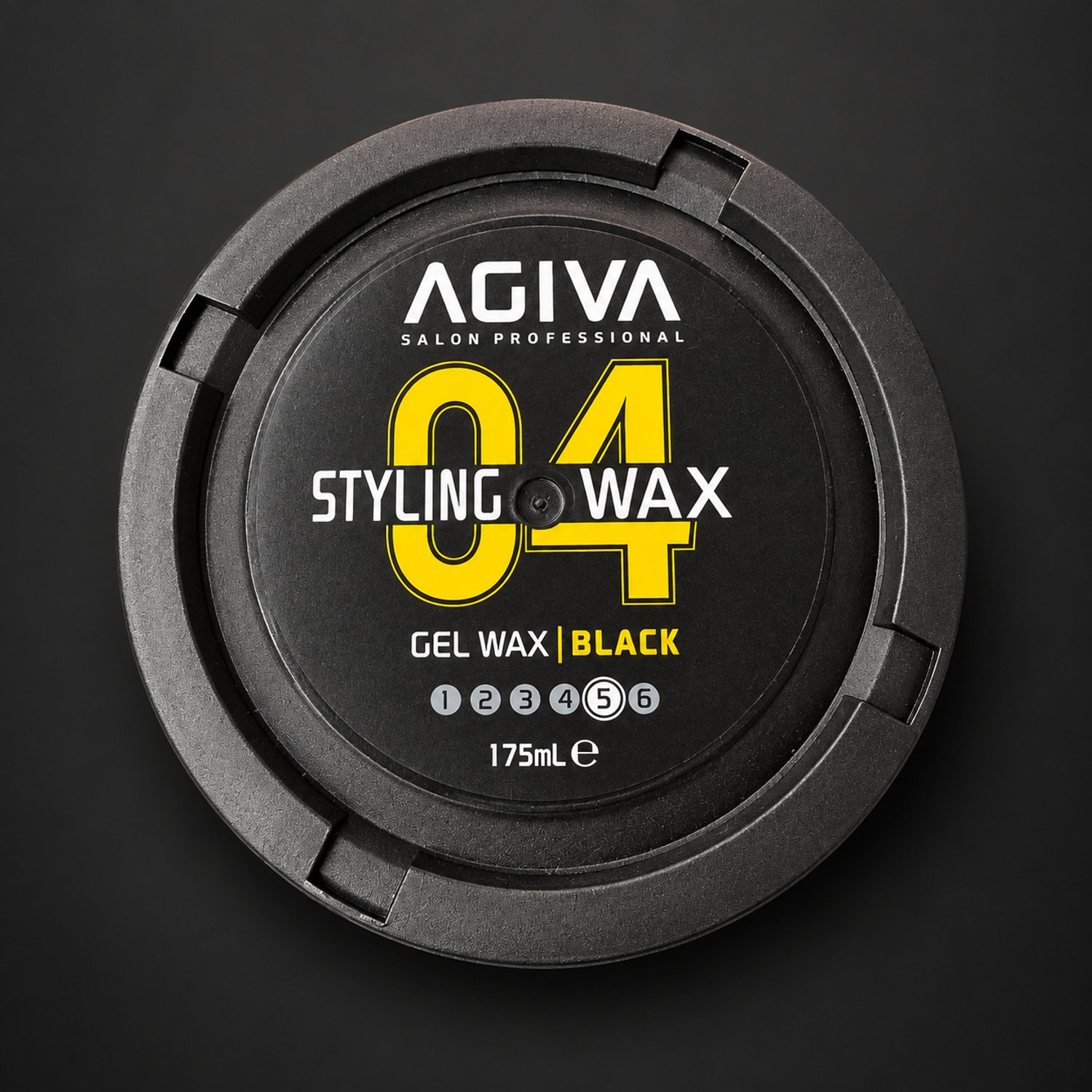 Agiva Salon Professional - Styling Wax - Gel Wax Black 04 - Hold 5 - 175 ml
