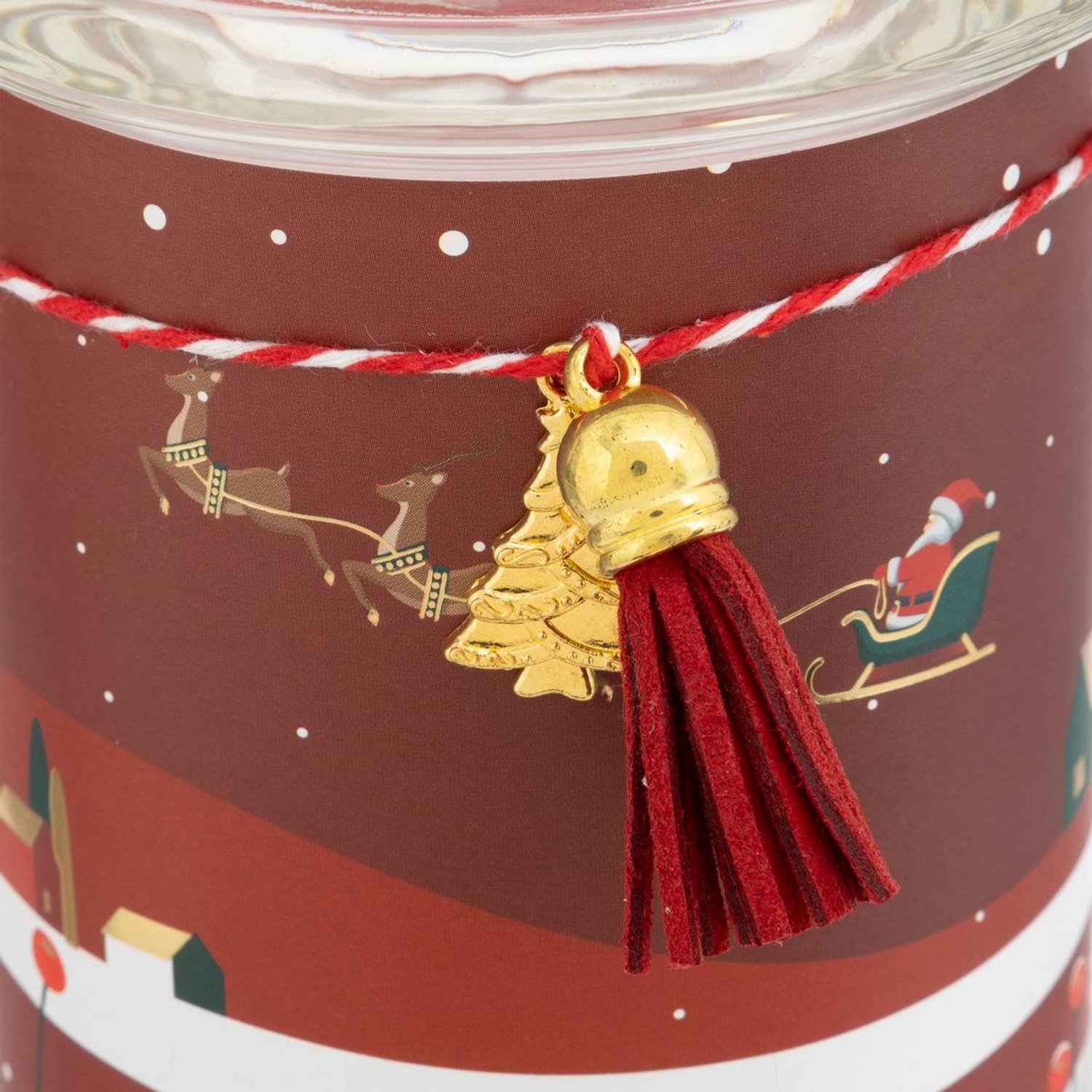 Feeric lights & Christmas Gepersonaliseerde geurkaars 265 g in glazen pot rouge
