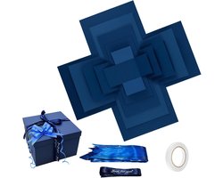 Explosion Box - Unieke Geschenkdoos - 5-laags - Bonus stickervellen en plakband - Knutselen - Mystery Gift Box - voor verjaardag en Valentijnsdag