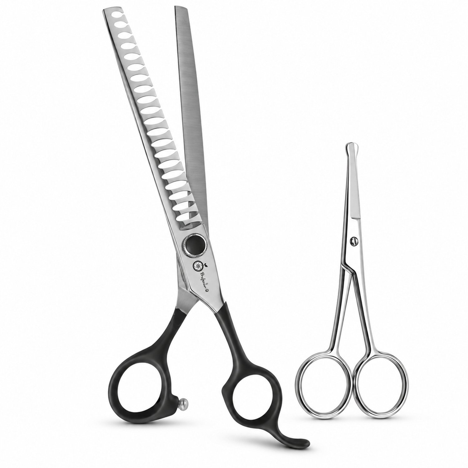 Professor Q Hondentrimset - Chunkerschaar 8 inch Zilver - Potenschaar Zilver - 2-delig