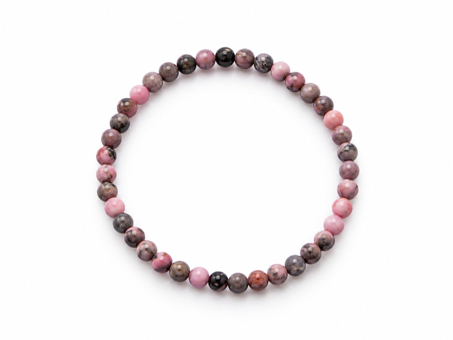 Flamingo Jaspis Armband 16 cm – 4 mm Natuursteen Kralenarmband – Roze Grijze Edelsteen Armband – Elastische Dames en Heren Armband – Handgemaakte Sieraden – Jaspis armband - Flamingo Jaspis Armband – Kralenarmband - Natuursteen Kralenarmband