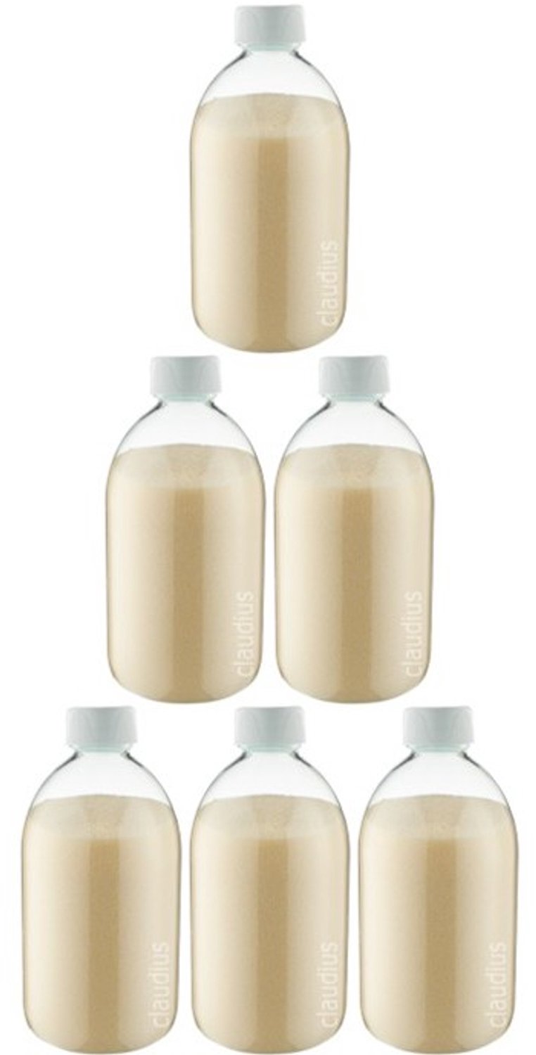 Claudius Scrubzout Vanille 650 gram - Fles met witte dop - set van 6 stuks - Hydraterende Lichaamsscrub - Body Scrub