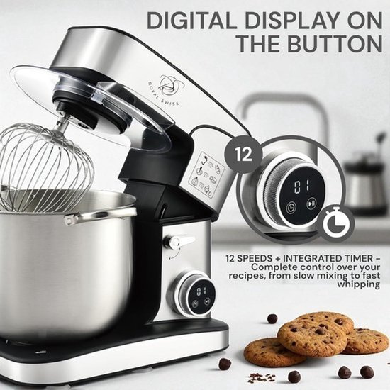 3-in-1 keukenmachine 2000W - RVS-kom van 12 liter - Vleesmolen, blender en touchscreen — afbeelding 3