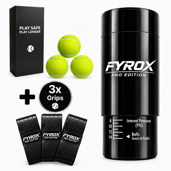 Padelballen Drukregelaar – Inclusief 3 Overgrips – Padel Tennis Accessoire – Luchtdrukkoker – Ball Saver – Pressurizer Padelballen Drukregelaar – Inclusief 3 Overgrips – Padel Tennis Accessoire – Luchtdrukkoker – Ball Saver – Pressurizer