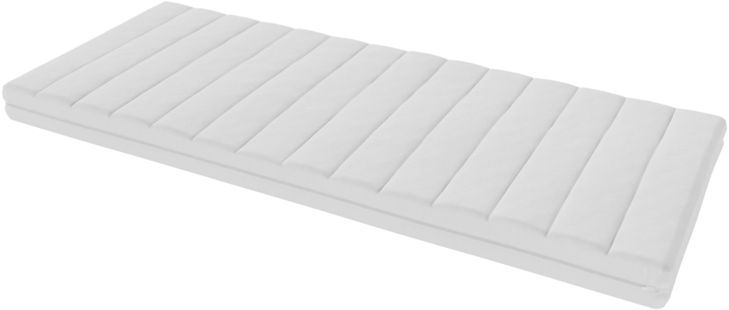 Toros Bedden Matras 90x220 - 14cm dik - HR Koudschuim - Bamboo hoes - contour gesneden 7-zone Wıt