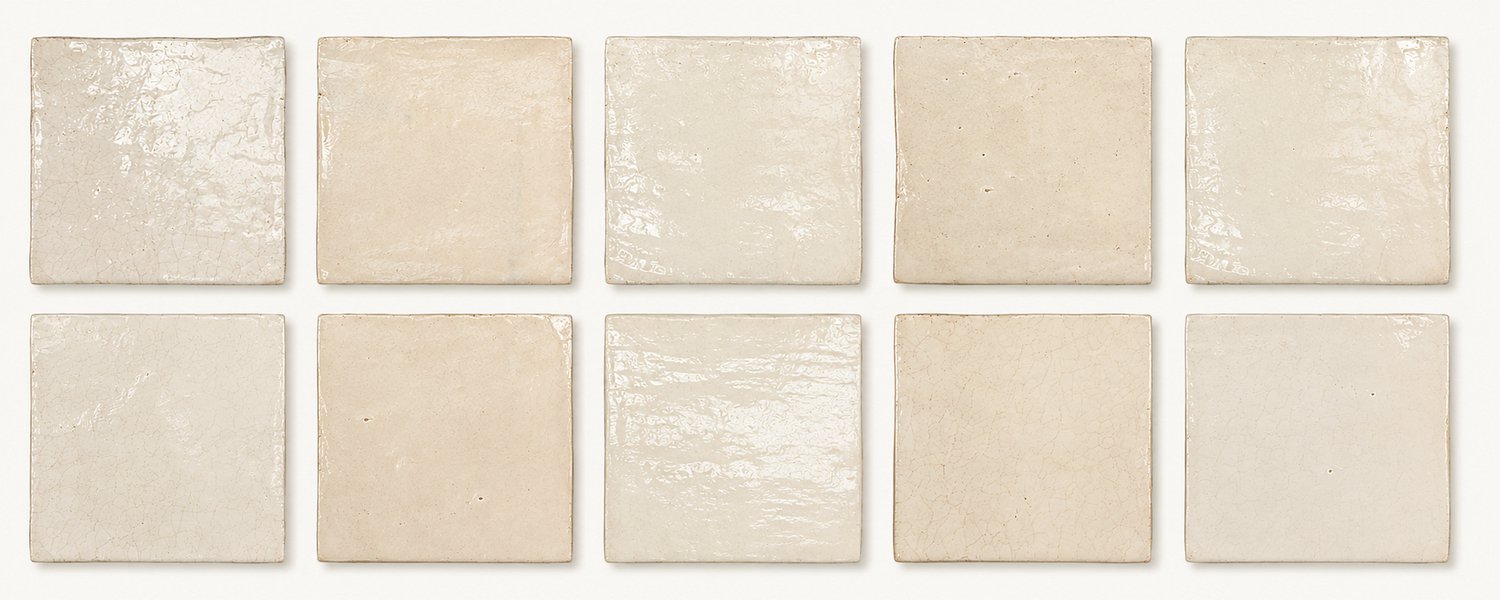 Alleenmaarstickers.com Warm witte Zellige Tegelstickers 15 x 15cm – Luxe Tegelstickers voor Keuken, Badkamer & Toilet