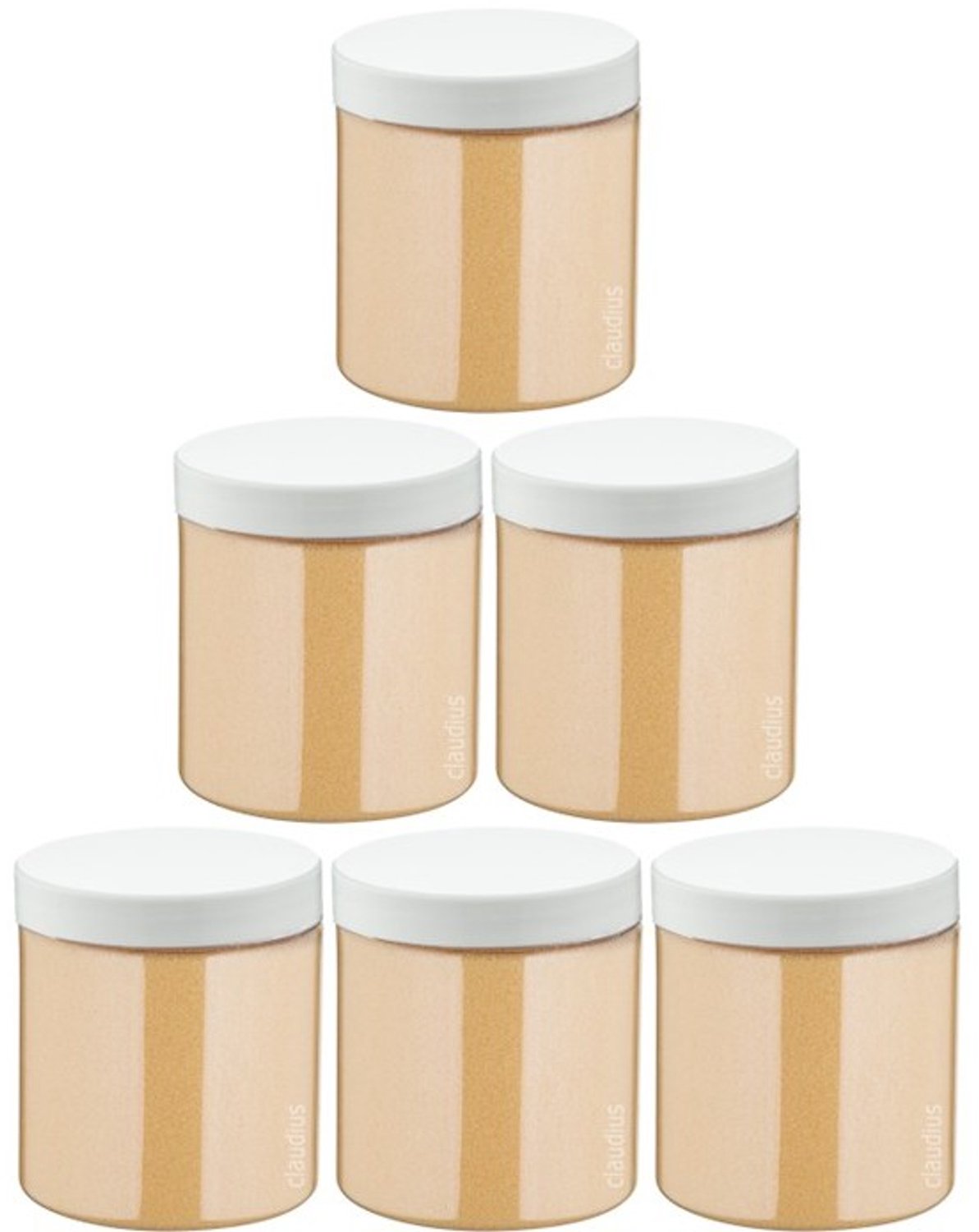 Claudius Scrubzout Sweet Orange & Cedarwood - 300 gram - Pot met witte deksel - set van 6 stuks - Hydraterende Lichaamsscrub - Body Scrub